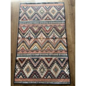 Ruggable 5x7 Rug Cover ONLY Diamond Geometric Southwest Multicolor- No Pad